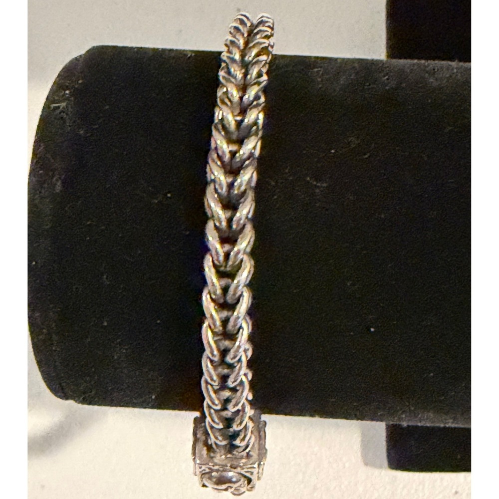 Clocks + Colurs Mens Silver Tone Skull Box Clasp .925 Sterling Silver - Picture 4 of 6